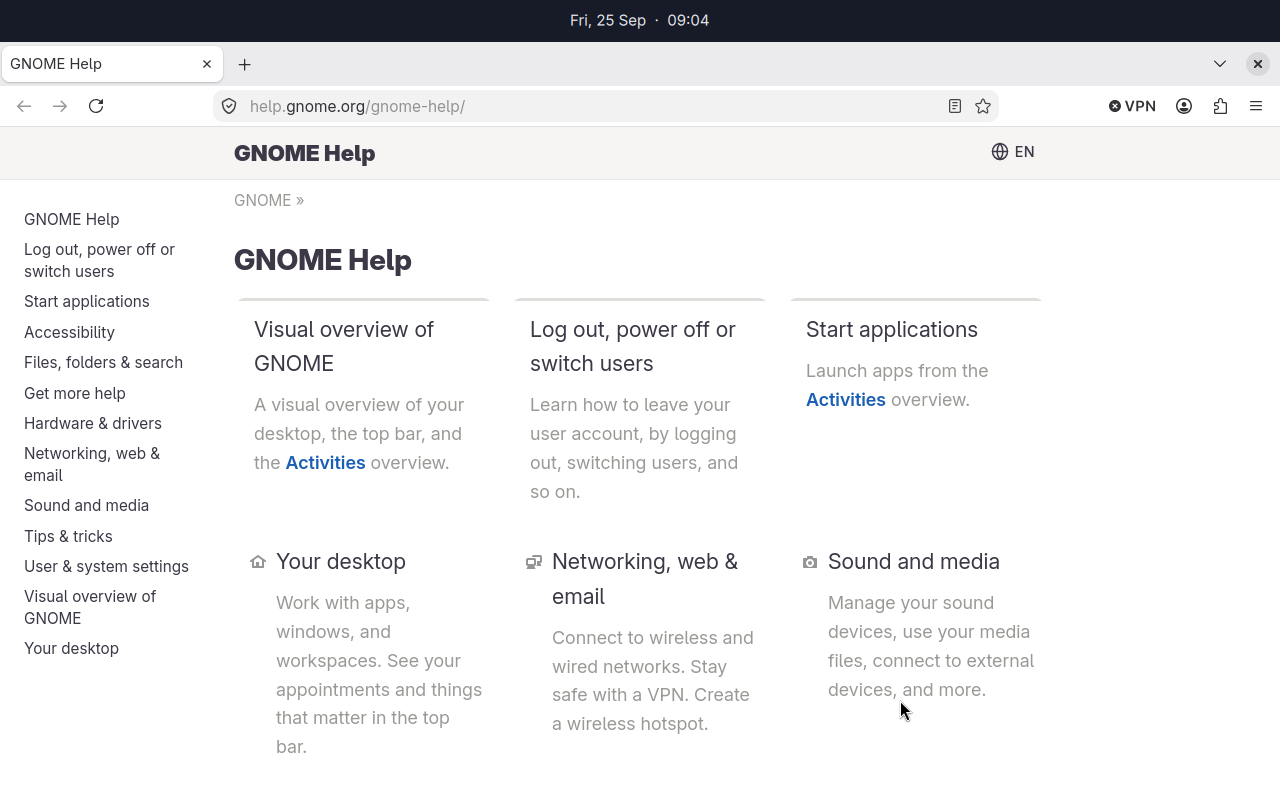 Firefox under a Quickshell panel in a fresh Gnoblin profile