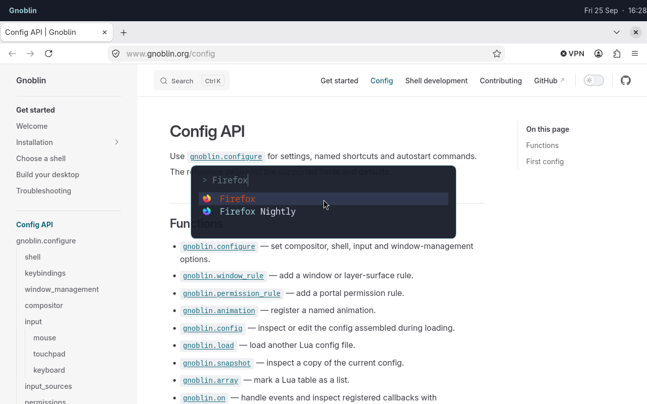 The pointer visible while Fuzzel searches for Firefox